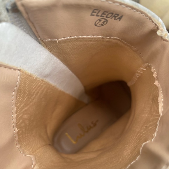 Lulus Elenora light bone grey faux snake skin western boots - Picture 8 of 8